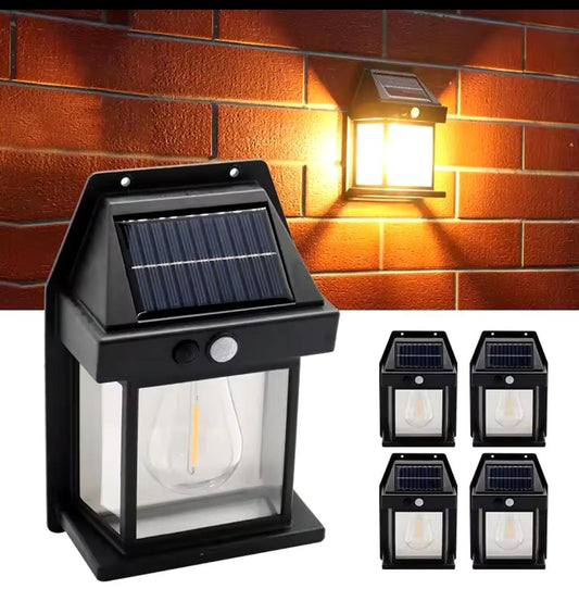 solar charge motion sensor solar waterproof wall lamp