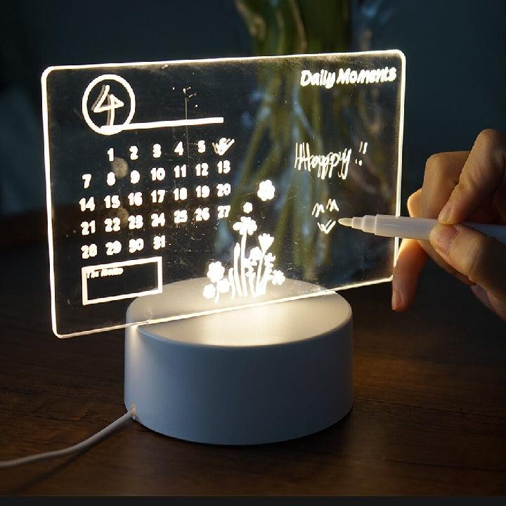 Creative LED Note Board Night Light USB Rewritable Message Board Warm Soft Light For Children Girlfriend Decoration Night Lamp