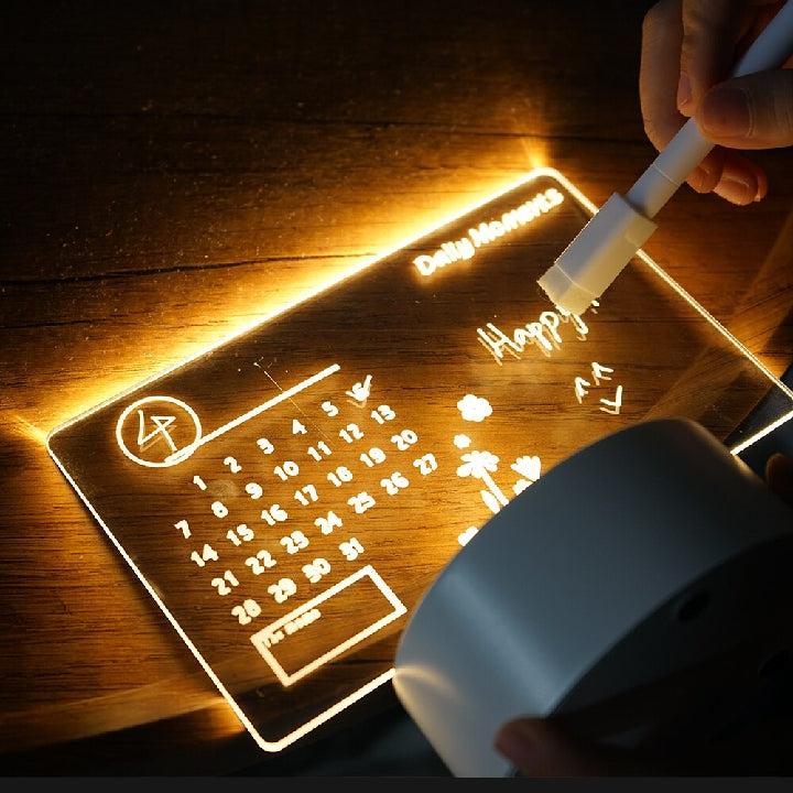 Creative LED Note Board Night Light USB Rewritable Message Board Warm Soft Light For Children Girlfriend Decoration Night Lamp